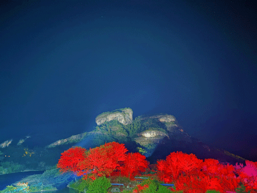 夜游武夷山（摄影作品）