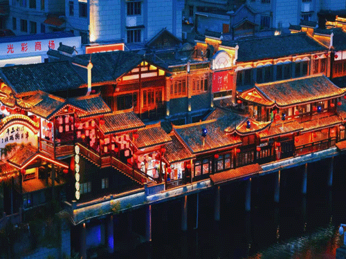 夜游汀州（摄影作品）